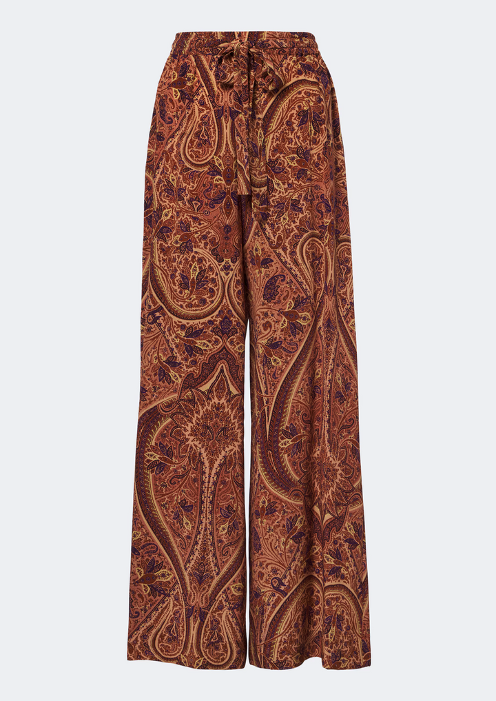 ULLA JOHNSON Sawyer Wide Leg Silk Pant
