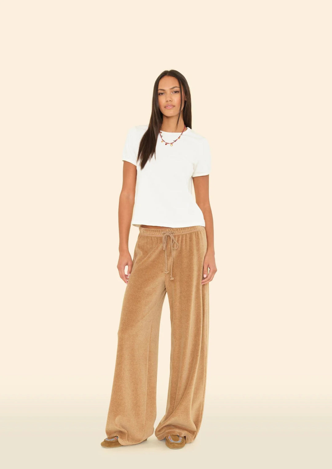 XIRENA Heather Camel Manon Velour Pant