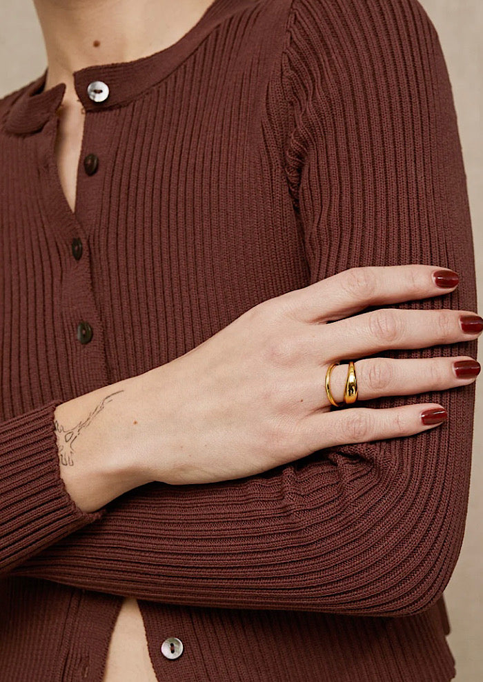 TRINE TUXEN Loop Ring - Goldplated