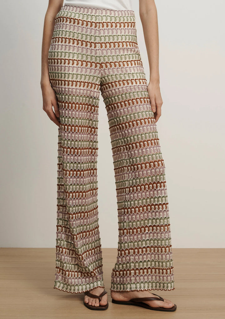 VERONICA BEARD Fatima Crochet Wide-Leg Pant