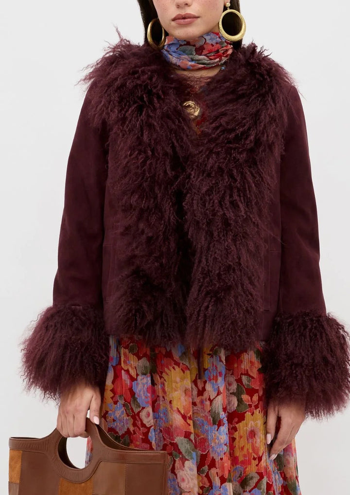 RIXO Sammy Jacket - Maroon