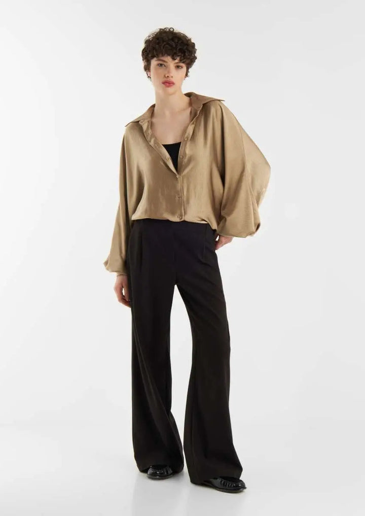 SOSUE Bluse Antonia shiny beige