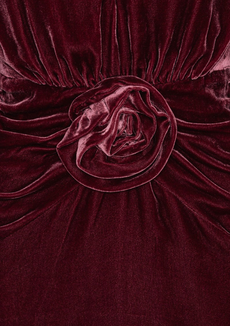 ROTATE Silk Velvet Mini Dress