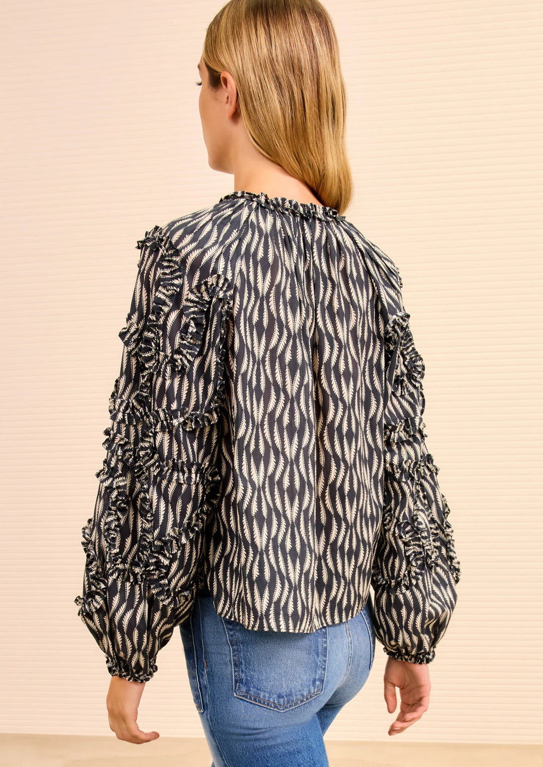 ULLA JOHNSON Azrou Cotton Long Sleeve Blouse