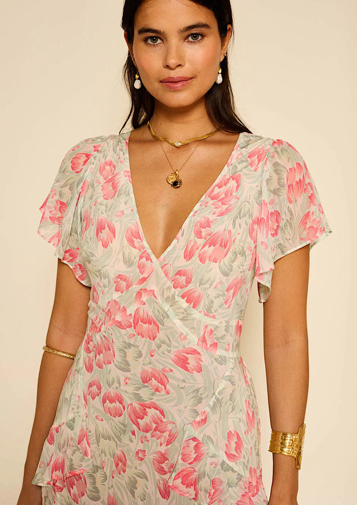 RIXO Evie Silk Dress