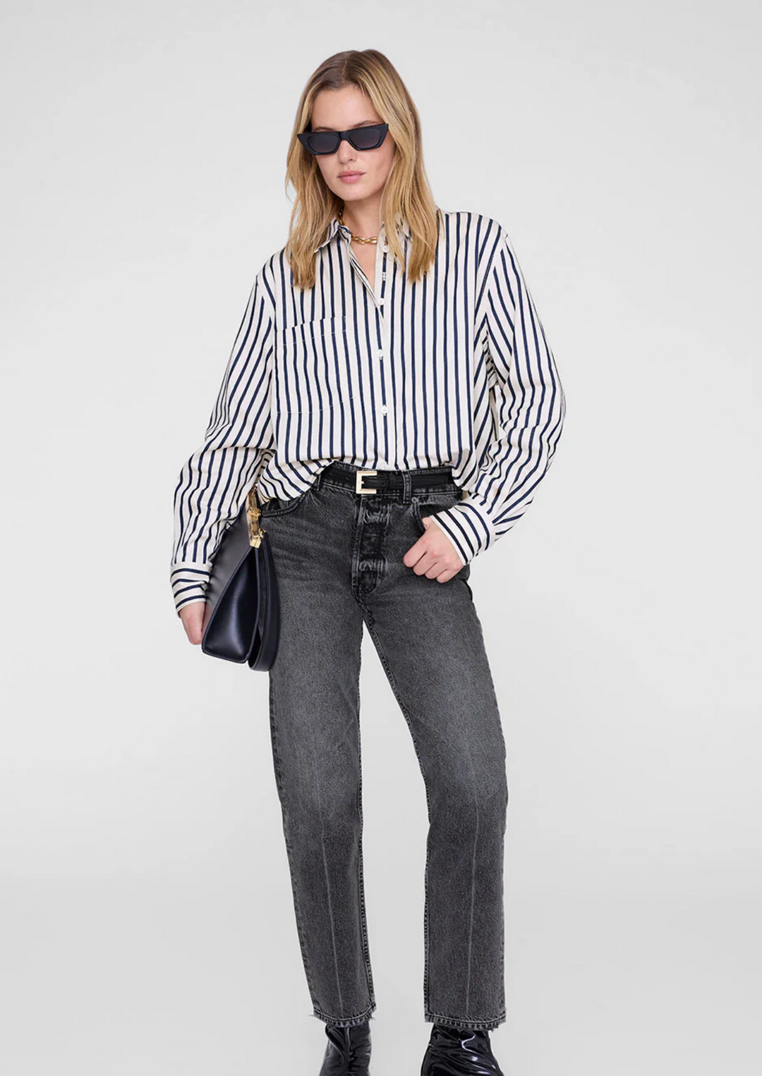 ANINE BING Essie Cropped Shirt