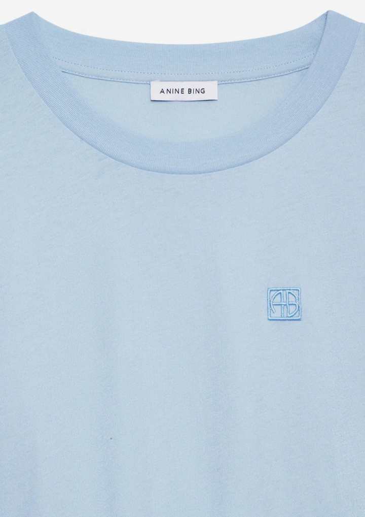 ANINE BING Johnny Cropped Tee Framed Monogram