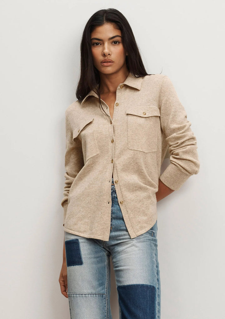 VERONICA BEARD Ayton Merino-Cashmere Knit Top