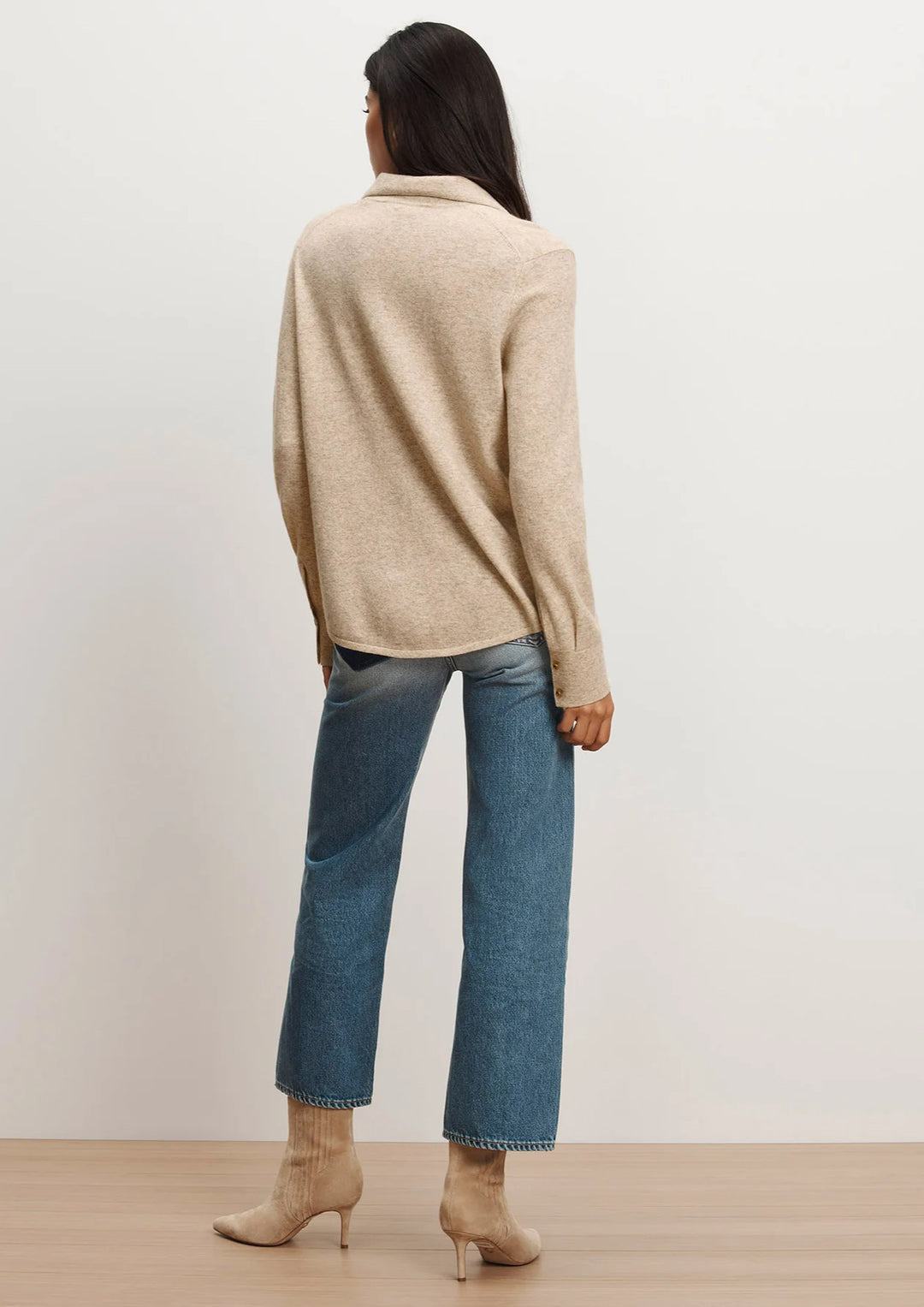 VERONICA BEARD Ayton Merino-Cashmere Knit Top