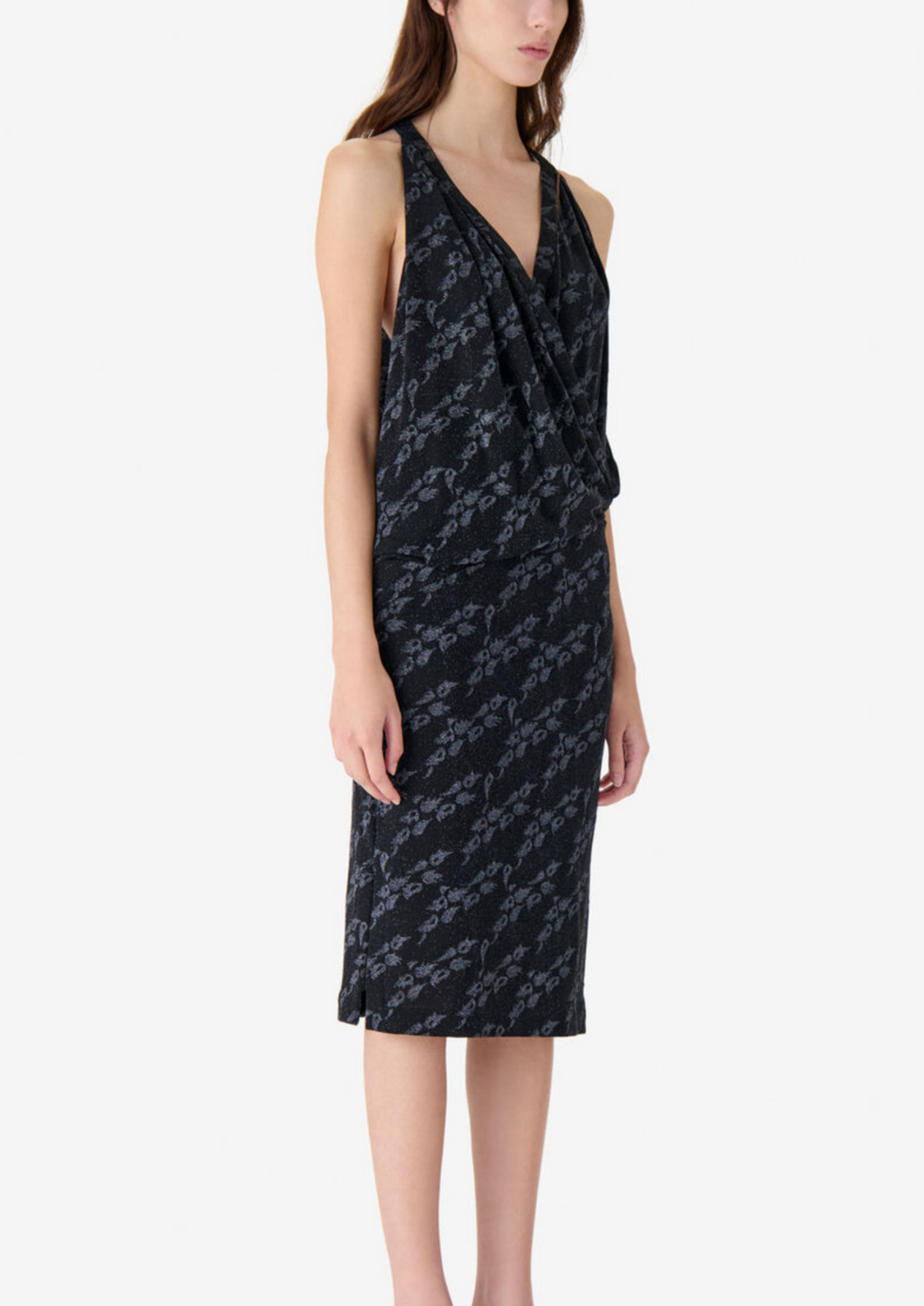 IRO PARIS Asymetrical Neckline Dress