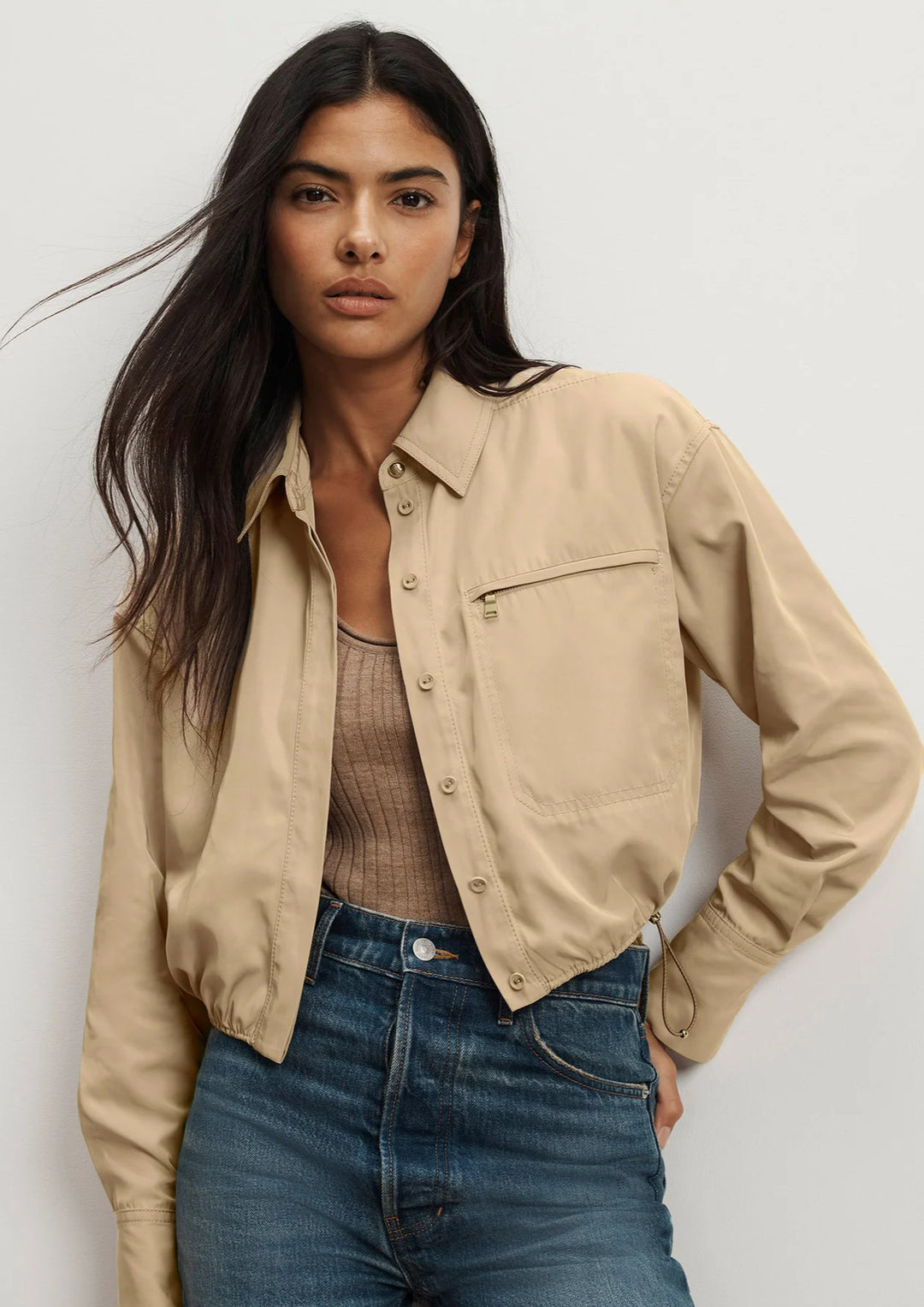 VERONICA BEARD Wilfred Bungee Button-Down Shirt