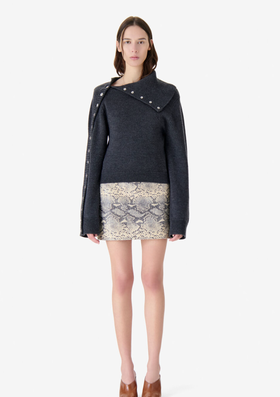 IRO PARIS Asymetrical Wool Sweater