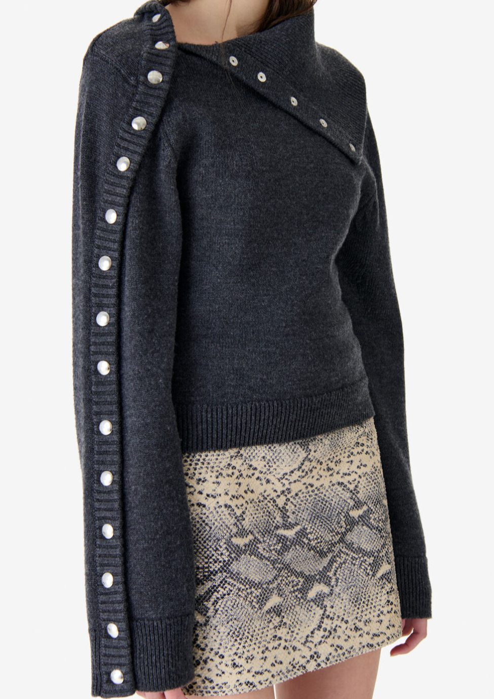 IRO PARIS Asymetrical Wool Sweater