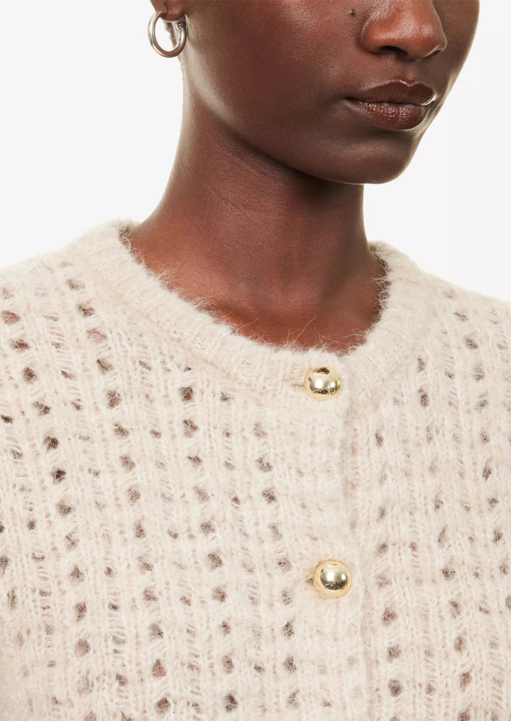 FRAME The Plush Round-Neck Knitted Cardigan