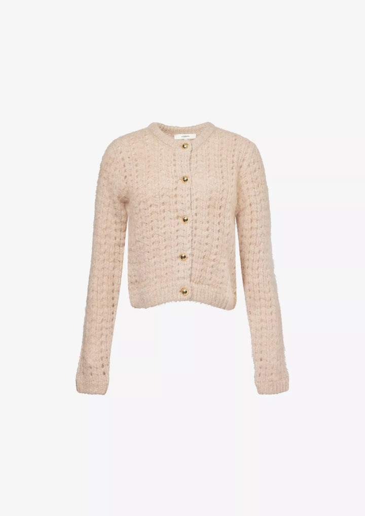 FRAME The Plush Round-Neck Knitted Cardigan
