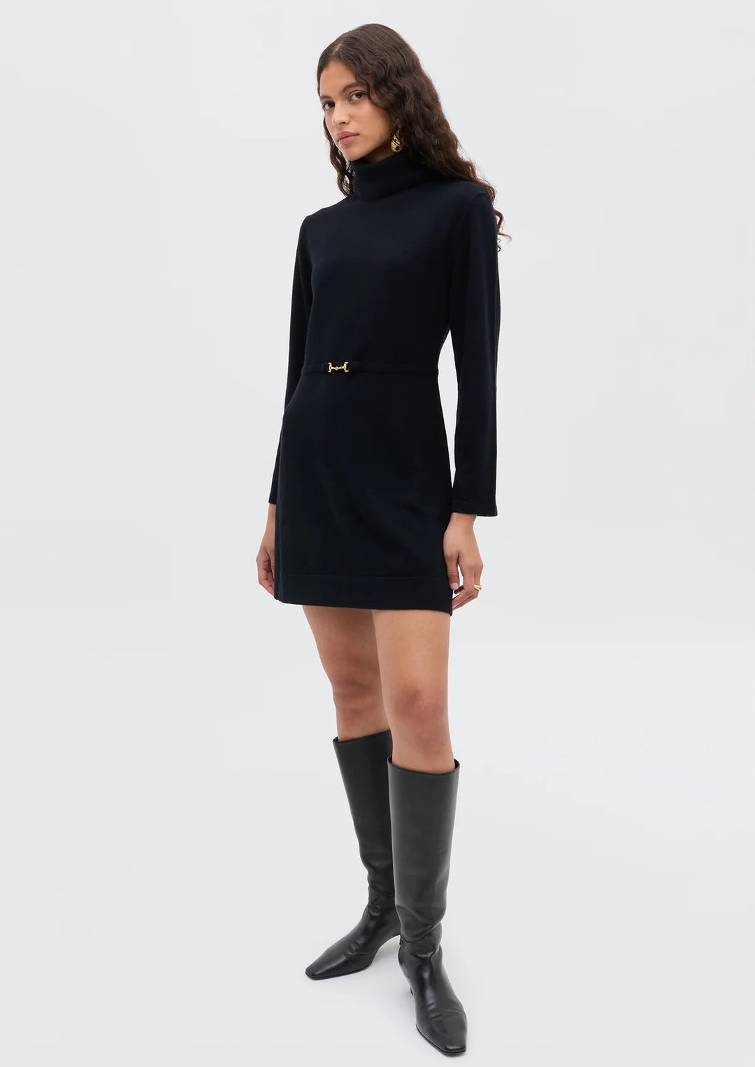 RIXO Aly Cashmere-Blend Mini Dress