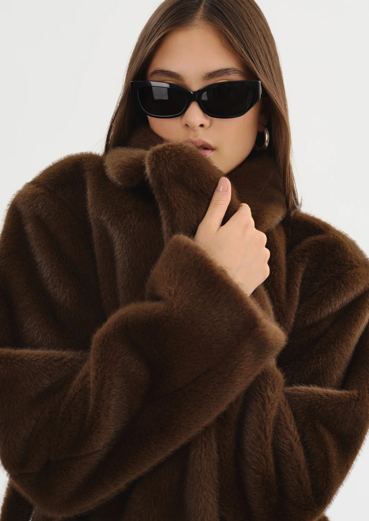 LAMARQUE Darelle Faux fur Maxi Coat