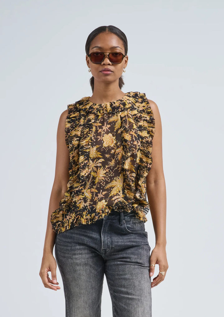 ULLA JOHNSON Sabra Cascading Ruffle Top