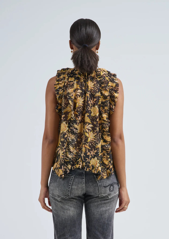 ULLA JOHNSON Sabra Cascading Ruffle Top