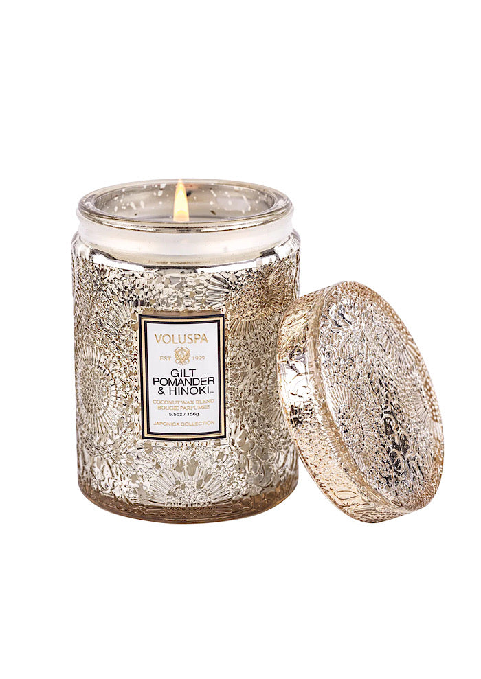 VOLUSPA Small Jar Candle Gilt  Pomander & Hinoki