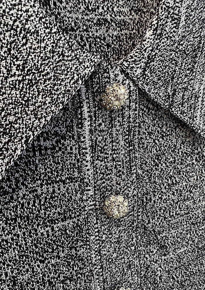 GANNI Grey Melange Rib Knit