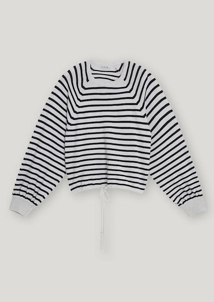 SOSUE Pullover Antonia Drawstring Stripe