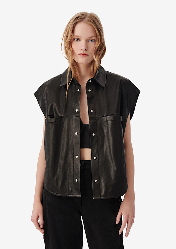 IRO PARIS Cadi Leather Shirt