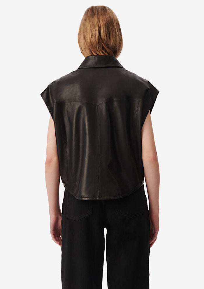 IRO PARIS Cadi Leather Shirt