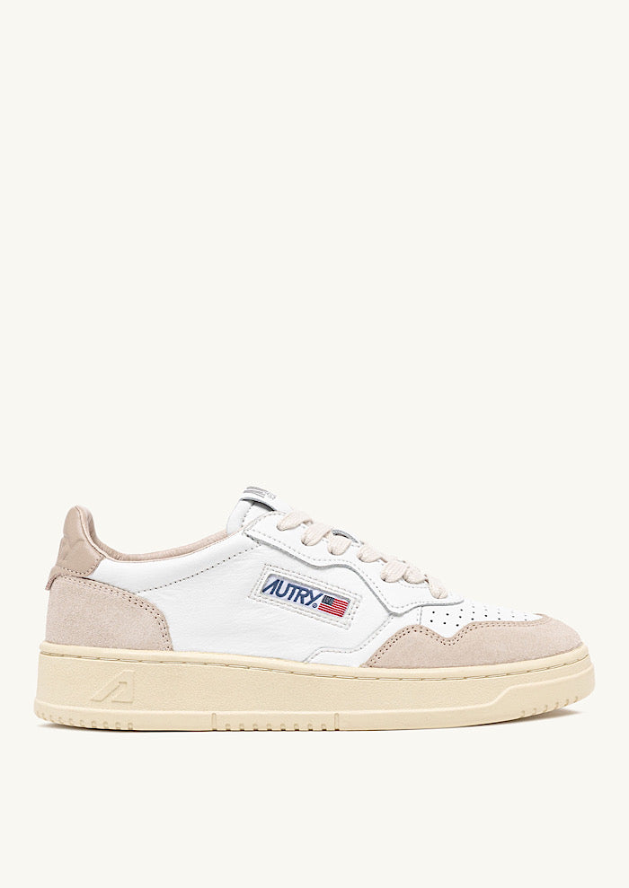 AUTRY Medalist Low LS Leather & Suede White/Beige