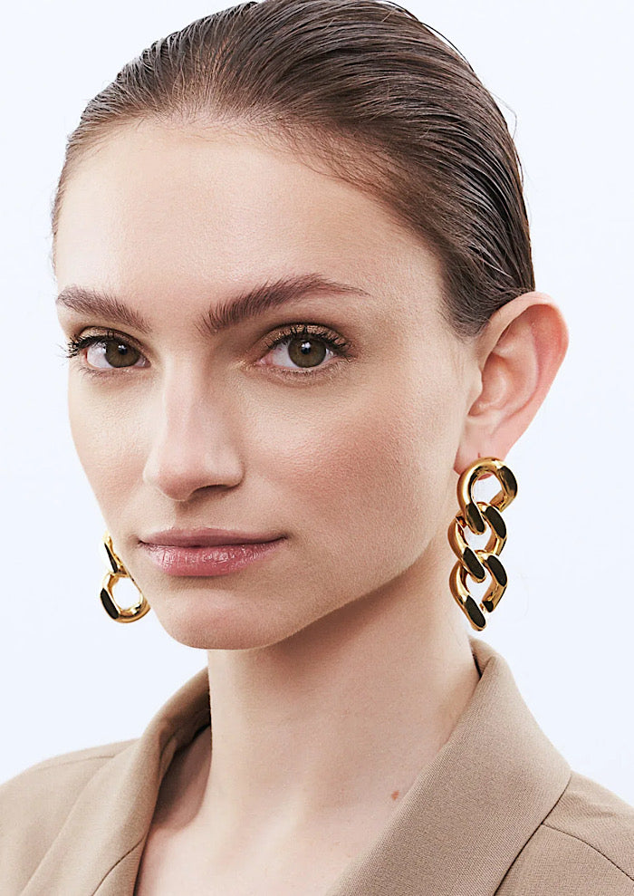 VANESSA BARONI New Flat Earring Gold
