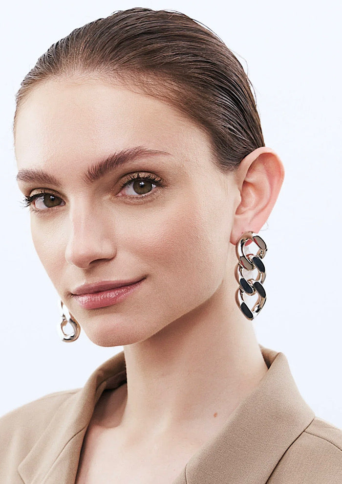 VANESSA BARONI New Flat Earring Silver
