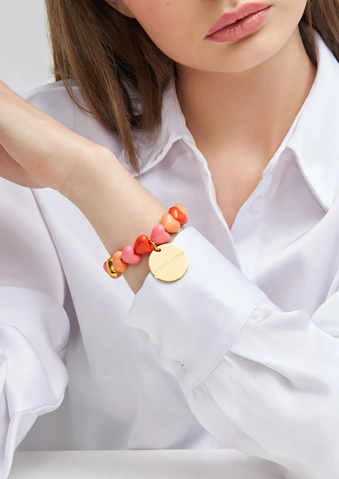 VANESSA BARONI Hearts Bracelet Rosy