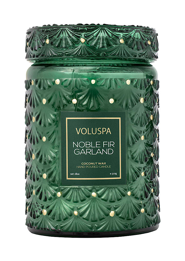 VOLUSPA Large Jar Candle Noble Fir Garland