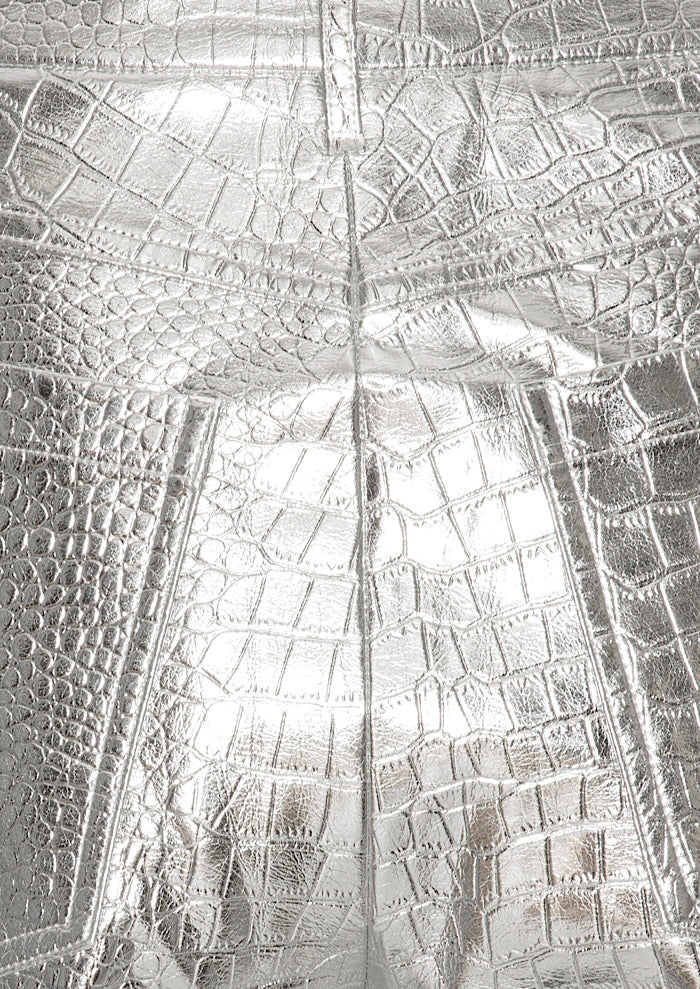 ROTATE Textured Pants Silver
